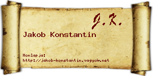 Jakob Konstantin névjegykártya